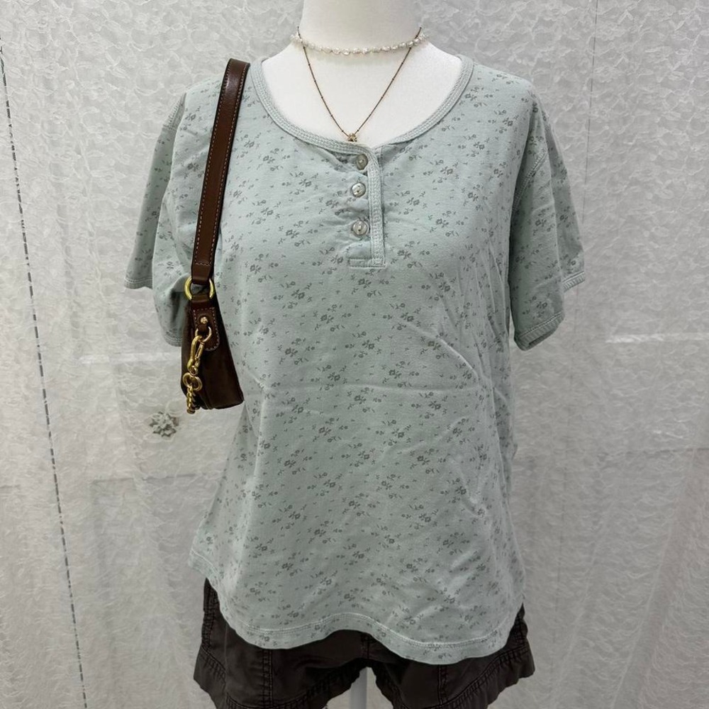 Coquette floral cotton shirt